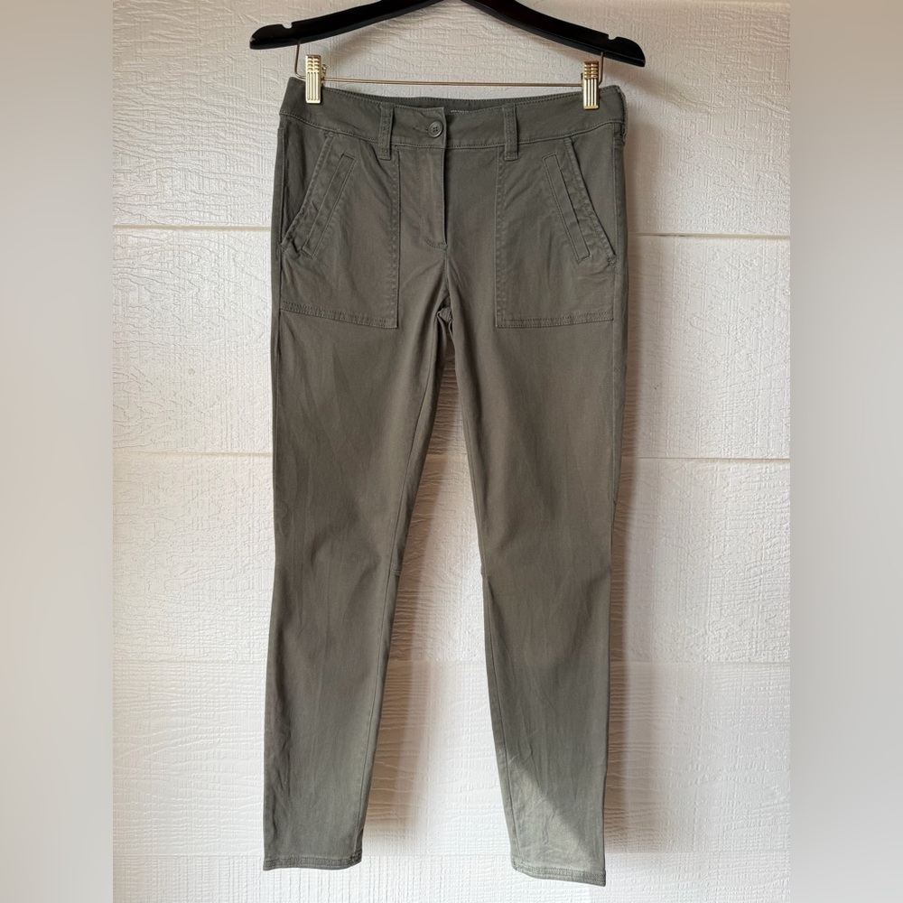 LOFT Modern Skinny Ankle Pants Olive Size 2 28” Inseam
